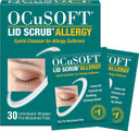 Ocusoft Lid Scrub Allergy & Dry Eye Mask Bundle - Soothes Red, Irritated Eyelids - Pre-Moistened Eyelid Cleanser Pads & Reusable Moist-Heat Eye Compress Kit - 30 Pads + 1 Thermapod Mask