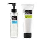 Coxir Ultra Hyaluronic Cleansing Oil 5.07 Fl.Oz + Greentea Ph Clear Foam Cleanser 5.07 Fl.Oz L Gentle Facial Cleanser, Blackheads, Deep Cleansing, Hyaluronic Acid, Korean Skincare