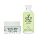 Youth To The People Daily Cleanse, Hydrate, Plump Skin Travel Size Duo, 2-Pc Skincare Bundle Set, Superfood Kale + Green Tea Facial Cleanser (2Oz) + Superfood Air-Whip Hydrating Moisturizer (0.5Oz) Youth To The People Daily Cleanse, Hydrate, Plump Skin Travel Size Duo, 2-Pc Skincare Bundle Set, Superfood Kale + Green Tea Facial Cleanser (2Oz) + Superfood Air-Whip Hydrating Moisturizer (0.5Oz)