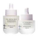 Beekman 1802 Oh! Mega Milk Facial Oil - Includes 1 Fl Oz & 0.5 Fl Oz Bottles - Niacinamide & Vitamin C - Barrier Boosting - Fragrance Free - Intensely Hydrates & Softens - Cruelty Free