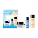 Belif Uncover Your Glow Set, Aqua Bomb Daily Face Moisturizer, Niacinamide Vitamin C Golden Glow Serum, Aqua Bomb Hydrating Toner - Hyaluronic Acid, For All Skin Types, Korean Skin Care