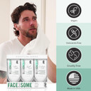 Billy Jealousy Face3Some Face Trio Vegan Mens Skin Care Kit With Travel Size Toiletries, Daily Facial Cleanser, Exfoliating Facial Cleanser And Skincare Moisturizer, Gentle Fresh Scent Billy Jealousy Face3Some Face Trio Vegan Mens Skin Care Kit With Travel Size Toiletries, Daily Facial Cleanser, Exfoliating Facial Cleanser And Skincare Moisturizer, Gentle Fresh Scent