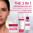 Cicatricure Antimanchas Skin Care Kit: Aha & Pha Exfoliating Face Wash, Brightening Serum, And Moisturizing Gel Cream - Dark Spot Reduction, Enhanced Glow, Paraben & Sulfate-Free