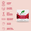 Dr. Organic Rose Otto Night Cream | Rejuvinating For Mature Skin, Aids In Healthy Aging, Promotes Youthful & Toned Skin, Natural, Certified Organic, Vegan, 50 Ml / 1.7 Fl Oz
