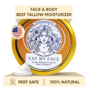 Eat My Face Tallow Quick Absorb Moisturizer  4.0 Fl Oz, Non-Greasy Grass Fed Pure Beef Tallow Vanilla Cream For Face, Neck & Body - Natural Vanilla Scent Moisturizer For All Skin Types, Made In Usa