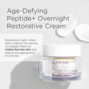 Glytone Peptide+ Overnight Restorative Cream | Age Defying Night Moisturizer For Face Hydrates, Plumps & Improve Wrinkles | Night Cream For Women Visibly Firms Skin | Fragrance-Free - 1.7 Oz