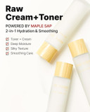 May Coop Raw Cream Skin Face Toner  2-In-1 Toner & Moisturizer With 85% Maple Sap For Deep Hydration, Softening & Nourishing - Korean Skincare, Vegan Clean Beauty, 3.71 Fl.Oz