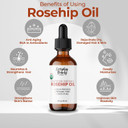 Organic Rosehip Seed Oil | 100% Pure, Cold-Pressed, Unrefined | Usda Certified Organic | Amber Glass Bottle With Glass Dropper | For Face, Skin & Hair - 1 Fl Oz