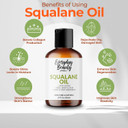 Squalane Oil - 100% Pure & Natural Plant Derived Facial Oil 1 Fl Oz Glass Bottle & Dropper - Cold Pressed And Unrefined Premium Grade Multipurpose Moisturizing Oil For Skin And Hair