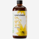 Sunflower Oil Cold Pressed Seed Oils Unrefined Sun Flower Liquid For Face Hair Skin Sunflowers Essential Oil Carrier For Mixing Pure Massage Oil 16Oz