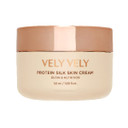 Vely Vely Protein Silk Skin Cream  Glowing Hydration Moisturizing Hypo-Allergenic Supple Water Glow Skin Silkworm Cocoon Extract Amino Acid Complex Floral Scent (1.69 Fl.Oz. / 50Ml)