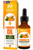 All Natural Turmeric Skin Brightening Oil For Dark Spots - Cleanses Skin, Fights Acne, Evens Tone, Heals Scars - Pure Handcrafted Turmeric Oil Skincare Made In The Usa