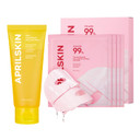 Aprilskin Peel & Glow Mask Duo: Calendula Flower-Infused Facial Peel Off Mask And Txa Pink Capsule Gel Mask (4Ea)