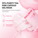 Aprilskin Txa Pink Capsule Gel Mask | Overnight Face Mask For Glass Glow Skin I 99% High-Purity Tranexamic Acid 3 For Uneven Skin Tone I Elasticity, Hydrating And Firming I Korean Skincare I 30G X 4Ea