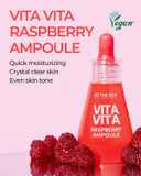 Vitavita Raspberry Ampoule - Radiance Boosting Face Serum For Even Skin Tone And Enhanced Elasticity With Niacinamide, Vitamin C, 11 Peptides, 1.01 Fl.Oz