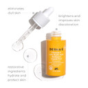 Derma E Vitamin C Serum 10% Multi-Acid Radiance Liquid Peel  Exfoliating And Brightening Skin With Niacinamide Serum, Lactic Acid And Bromelain For Uneven Tone And Discoloration, 1 Fl Oz