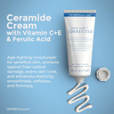 Dermadoctor Calm Cool + Corrected Dermatologist Formulated Vitamin C Face Cream With Ferulic Acid + Vitamin E Oil; Ceramide Moisturizer For Sensitive Skin - 2.0 Oz