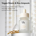 Dr.Ceuracle Vegan Niacin & Rice Ampoule - Dark Spot Discoloration Correcting Facial Treatment Serum With Soft And Silky Finish (30 Ml / 1.01 Fl. Oz.)