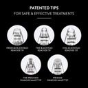 Microderm Glo Gem Diamond Microdermabrasion And Suction Tool - Blackhead Remover Pore Vacuum Advanced Facial Treatment Machine - Anti Aging Wrinkle Care For Collagen Production & Acne Scars (Purple)