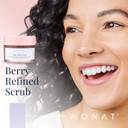 Monat Berry Refined Scrub - Perfecting Exfoliator Mask With Skin-Brightening Ahas And Cranberry Seeds, 87Ml