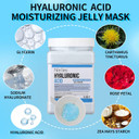 24K Gold & Hyaluronic Acid Jelly Mask, Facial Skin Care- Collagen Peel-Off Jelly Mask Set, For Facials, Face Mask For Instant Hydration, Vegan Peel Off Face Mask, For Hydration