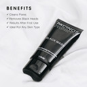 Pacinos Blackhead Remover Deep Cleansing Peel Off Black Mask Active Charcoal Tearing Charcoal Masque, 1.76 Oz
