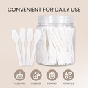 Pana (200 Pieces Of White Color Cosmetic Make Up Disposable Plastic 2.5" Spatulas Skin Care Facial Cream Mask Spatula