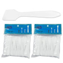 Pana® Brand 200 Pieces Disposable Makeup Frosted Tip Angled Spatula Cosmetic Skin Care Facial Cream Mask Spatula For Mixing And Sampling