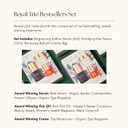 Ranavat Royal Trio Travel Size Gift Set - Brightening Saffron Face Serum, Renewing Bakuchi Face Cream & Fortifying Hair Serum (3 Count)