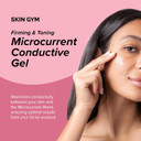 Skin Gym Microcurrent Conductive Gel For Face & Body, Hydrating Gel For Microcurrent Devices, Enhances Skin Comfort & Skincare Performance, 2.7 Oz