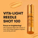 Vt Cosmetics Vita-Light Reedle Shot 100, Serum With Vitamin C Capsules, Vitamin E, Hydrating Care, Korean Skincare For Sensitive Skin 1.69Fl Oz(50Ml)