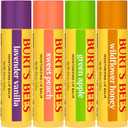 Burt'S Bees Gifts Ideas - Garden Party Lip Balm Set, Lavender Vanilla, Sweet Peach, Green Apple, Wildflower Honey, With Responsibly Sourced Beeswax, Natural Origin Lip Treatment, 4 Tubes, 0.15 Oz