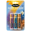 Chapstick Lip Balm Honey Nourish Flavors Honey Lavender, Honey Vanilla, Honey Brown Sugar, 3Ct Bc .45Oz Chapstick Lip Balm Honey Nourish Flavors Honey Lavender, Honey Vanilla, Honey Brown Sugar, 3Ct Bc .45Oz