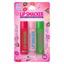 Lip Smacker Holiday Original & Best Flavored Lip Balm Candy - Moisturizing, Soothing Trio Pink Lemonade, Candy Cane, & Spice Latte