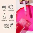 Winky Lux Barely There Sheer Tinted Lip Oil, Hydrating Lip Gloss Tint, Tinted Coral Glossy Lip Balm, Juicy Non Sticky Lip Gloss, Orange Lip Oil & Lip Tint With Jojoba Oil, Flush