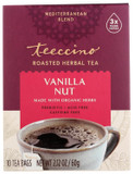 Teeccino Vanilla Nut Herbal Tea - Rich & Roasted Herbal Tea Thatã¢ÂS Caffeine Free & Prebiotic For Natural Energy, 10 Tea Bags