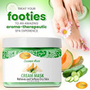 Spa Redi - Body And Foot Cream Mask, Cucumber And Melon, 16 Oz - Pedicure Massage For Tired Feet And Body, Hydrating, Fresh Skin - Infused With Hyaluronic Acid, Amino Acids, Panthenol