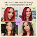 Inh Semi Permanent Hair Color | Color Depositing Conditioner | Ruby Red Hair Dye | No Bleach & No Peroxide Temporary Tint For Women & Men | Vegan, Ammonia Free, & Sulfate Free | Ready To Use, 6Oz
