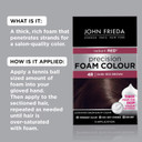 John Frieda Precision Foam Colour, Dark Red Brown 4R, Full-Coverage Hair Color Kit, Anti-Fade Gray Coverage, Deep Color Saturation Hair Dye, 1 Application