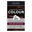 John Frieda Precision Foam Colour, Deep Cherry Brown 3Vr, Full-Coverage Hair Color Kit, Anti-Fade Gray Coverage, Deep Color Saturation Hair Dye, 1 Application