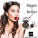 Keratin Research Hairline Filler Unisex Mineral Powder Root Touch-Up Hair Loss Concealer Scalp & Beard Bald Patch Coverage Fibers For Thinning Hair Waterproof Organic Natural Look (Medium Brown, Xl)