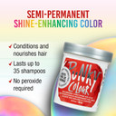 Punky Fire Semi Permanent Conditioning Hair Color, Non-Damaging Hair Dye, Vegan, Ppd And Paraben Free, Transforms To Vibrant Hair Color, Easy To Use And Apply Hair Tint, Lasts Up To 25 Washes, 3.5Oz
