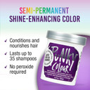 Punky Purple Semi Permanent Conditioning Hair Color, Lasts Up To 35 Washes, 3.5 Fluid Ounce