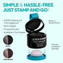 Red By Kiss Quick Cover Hair Concealer, Temporary Root Touch-Up, Precision Gray Coverage, Lightweight & Waterproof, Biotin Infused (Dark Brown)