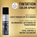 Red By Kiss Tintation Temporary Hair Color Spray, Instant Gray Root Touch Up Coverage, Water-Resistant & Smudge-Proof, Easy Wash Out, Barber & Hairline Touch-Up, Quick-Dry (Off Black, 2.82 Oz)
