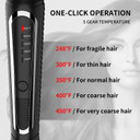 1 1/4 Inch Curling Iron With Clamp Hair Curler Ceramic Coating 7Inch Long Barrel Adjustable Temp Led Display For Long Hair Mch Instant Heat Up To 450°F Professional Curling Wand Dual Voltage