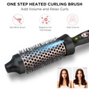 Aima Beauty Hair Curling Iron Brush, 1.5" Ceramic Hot Brush For Loose Curls, Dual Voltage & 60Mins Auto-Off, Black Aima Beauty Hair Curling Iron Brush, 1.5" Ceramic Hot Brush For Loose Curls, Dual Voltage & 60Mins Auto-Off, Black