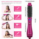 Aima Beauty One Step Hair Dryer & Volumizing Hot Air Brush, Ceramic Straightener Brush, Curler & Hot Comb 4 In 1 Salon Ionic Hair Brush, Rose Pink Aima Beauty One Step Hair Dryer & Volumizing Hot Air Brush, Ceramic Straightener Brush, Curler & Hot Comb 4 In 1 Salon Ionic Hair Brush, Rose Pink