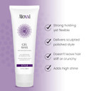 Aloxxi Hair Gel Wax For Strong Hold & High Gloss Finish Firm Hold Gel With Wax-Like Flexibility Paraben Free, 3.4 Fl Oz