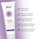 Aloxxi Ultra Hydrating Hair Styling Cream Smoothing Cream With Kokum Butter And Buriti Oil For Thick, Shiny Hair, 3.4 Oz